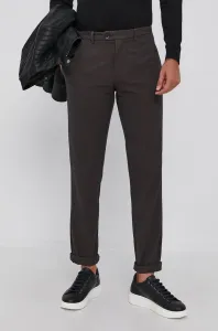 Kalhoty Sisley pánské, hnědá barva, přiléhavé #1958503