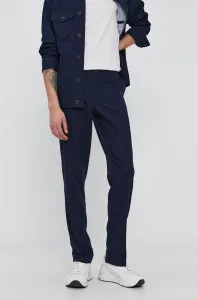 Kalhoty Sisley pánské, tmavomodrá barva, přiléhavé #1954909