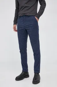 Kalhoty Sisley pánské, tmavomodrá barva, přiléhavé #3467880