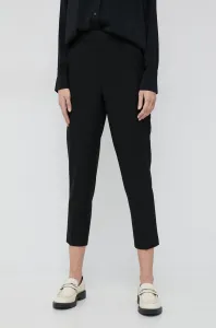 Kalhoty Sisley dámské, černá barva, přiléhavé, high waist #4118787