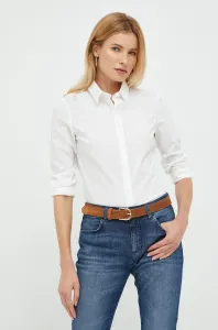 Košile Sisley dámská, bílá barva, regular, s klasickým límcem #4344018