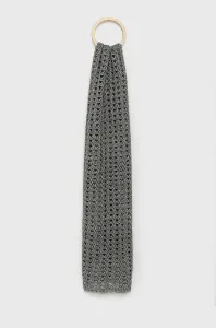 Šátek z vlněné směsi Sisley šedá barva, melanžový
