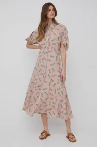 Šaty Sisley růžová barva, maxi, áčková #4283108