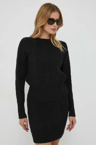 Vlněný svetr Sisley dámský, černá barva