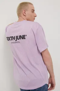 Tričko Sixth June pánský, fialová barva, s aplikací