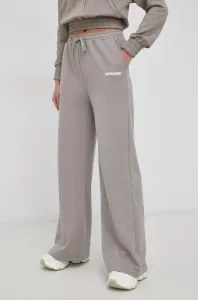 Bavlněné kalhoty Sixth June dámské, šedá barva, hladké #3388001
