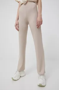 Kalhoty Sixth June dámské, béžová barva, široké, high waist #1997671