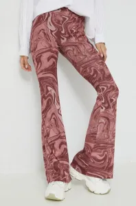 Kalhoty Sixth June dámské, růžová barva, přiléhavé, high waist #5796630