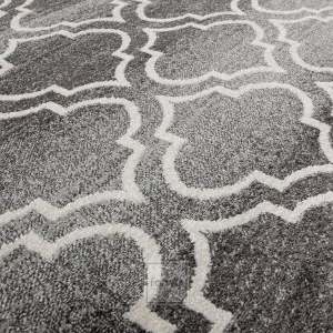 Originální šedý koberec ve skandinávském stylu #2133426