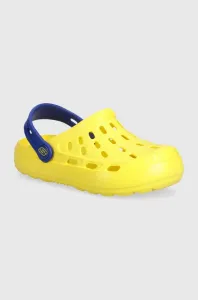 Dětské pantofle Skechers žlutá barva