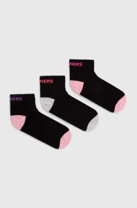 Dětské ponožky Skechers 3-pack černá barva #5548899