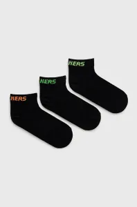 Dětské ponožky Skechers (3-pack) černá barva #5307443