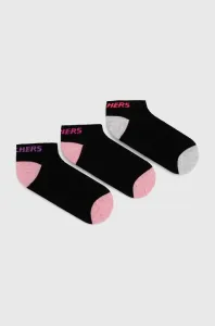 Dětské ponožky Skechers 3-pack černá barva #5548901
