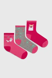 Dětské ponožky Skechers 3-pack fialová barva #4299660