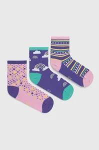Dětské ponožky Skechers 3-pack fialová barva #4299662