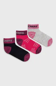 Dětské ponožky Skechers 3-pack růžová barva