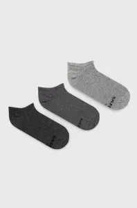 Ponožky Skechers (3-pak) pánské, šedá barva