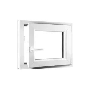 Jednokřídlé plastové okno REHAU Smartline+ otvíravo-sklopné pravé - SKLADOVÁ-OKNA.cz - 600 x 550