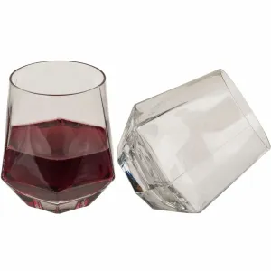 Diamantové sklenice na víno a alkohol (2 kusy)