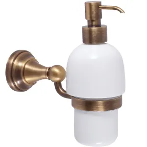SLEZAK-RAV Dávkovač tekutého mýdla keramika, stará mosaz (bronz)  Koupelnový doplněk MORAVA RETRO, Barva: stará mosaz MKA0303SM