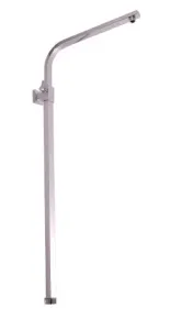 SLEZAK-RAV Sprchová tyč hranatá k bateriím s hlavovou a ruční sprchou, Barva: chrom, Rozměr: teleskopická MD0633 #4516700