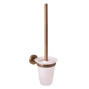 SLEZAK-RAV WC štětka, miska sklo, stará mosaz (bronz) Koupelnový doplněk COLORADO, Barva: stará mosaz COA0500SM #4520272