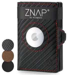 Slimpuro ZNAP Airtag Wallet, 8 karet, přihrádka na mince, 8,9 x 1,5 x 6,3 cm (Š x V x H), ochrana RFID #761599