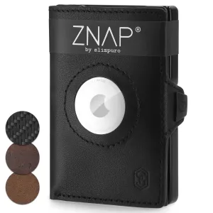 Slimpuro ZNAP Airtag Wallet, 8 karet, přihrádka na mince, 8,9 x 1,5 x 6,3 cm (Š x V x H), ochrana RFID #761600