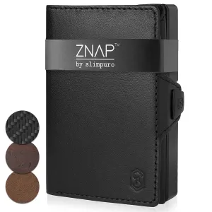Slimpuro ZNAP, portofel subțire, 12 cărți, compartiment pentru monede, 8,9 × 1,8 × 6,3 cm (L × Î × l), protecție RFID