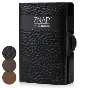 Slimpuro ZNAP, portofel subțire, 8 cărți, compartiment pentru monede, 8,9 × 1,5 × 6,3 cm (L × Î × l), protecție RFID