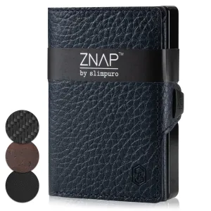 Slimpuro ZNAP, portofel subțire, 8 cărți, compartiment pentru monede, 8,9 × 1,5 × 6,3 cm (L × Î × l), protecție RFID #760555
