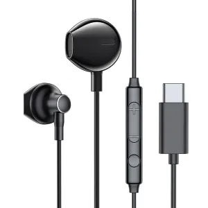 Joyroom In -Ear USB-C Earphones with Remote and Mic black (JR-EC03 Black)