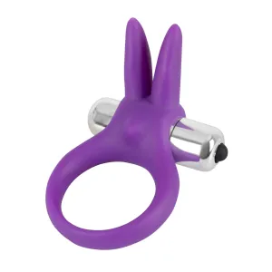 SMILE Rabbit - vibrační kroužek na penis (fialový)