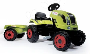 SMOBY - Šlapací Traktor Claas Zelený S Vozíkem