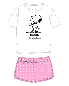 Snoopy - licence Dívčí pyžamo - Snoopy 5204570, bílá / růžová Barva: Bílá, Velikost: 146