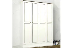 Sofahouse Designová šatní skříň Raisie II 194 cm bílá