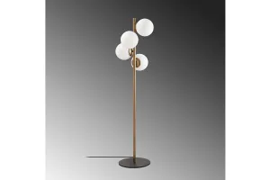 Sofahouse 28616 Designová stojanová lampa Qunsia 130 cm zlatá