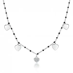 SOFIA stříbrný náhrdelník se srdíčky IS035CT024