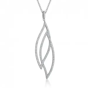 SOFIA stříbrný náhrdelník se zirkonovým přívěskem AUSFUJ5ZZ1P-ZY