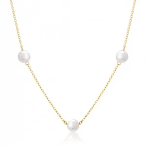 SOFIA zlatý náhrdelník s perlami NB4-SOFN0011