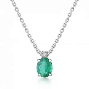 SOFIA zlatý náhrdelník se smaragdem GEMCS29602-37