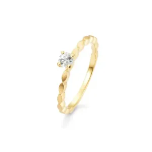 SOFIA DIAMONDS prsten ze žlutého zlata se safírem BE42/03331-Y #4552017