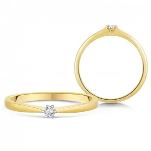 SOFIA DIAMONDS zlatý zásnubní prsten s diamantem 0,05 ct H/I1 UDRG47225Y-H-I1