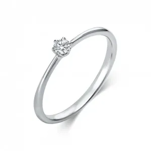 SOFIA DIAMONDS zlatý zásnubní prsten s diamantem 0,10 ct DIA1C477W4 #4553609