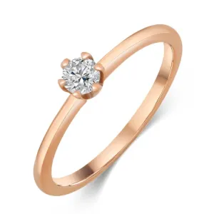 SOFIA DIAMONDS zlatý zásnubní prsten s diamantem 0,15 ct H/SI PAF1370R