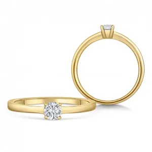 SOFIA DIAMONDS zlatý zásnubní prsten s diamantem 0,25 ct BDRB00065YG
