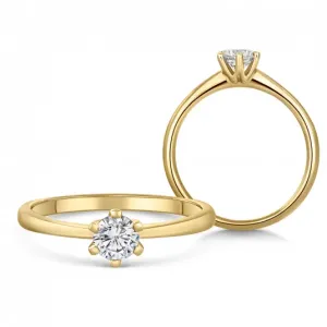 SOFIA DIAMONDS zlatý zásnubní prsten s diamantem 0,50 ct BDRB00150YG
