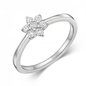 SOFIA stříbrný prsten květ se zirkony CORZB46492 #4549574