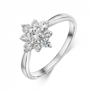 SOFIA stříbrný prsten květ se zirkony DOZBVA-RZA-ZW #4547663