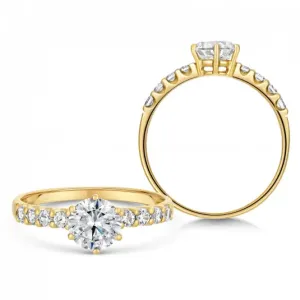 SOFIA zlatý zásnubní prsten se zirkony GEMBG23068-19 #5543895